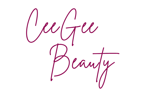 CeeGee Beauty logo in pink on a transparent background