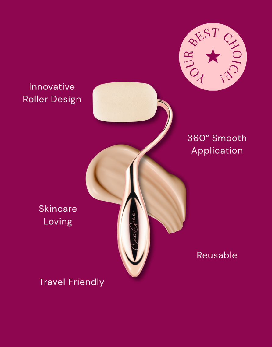 Rolli Sponge with features on a pink background